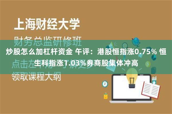 炒股怎么加杠杆资金 午评：港股恒指涨0.75% 恒生科指涨1.03%券商股集体冲高